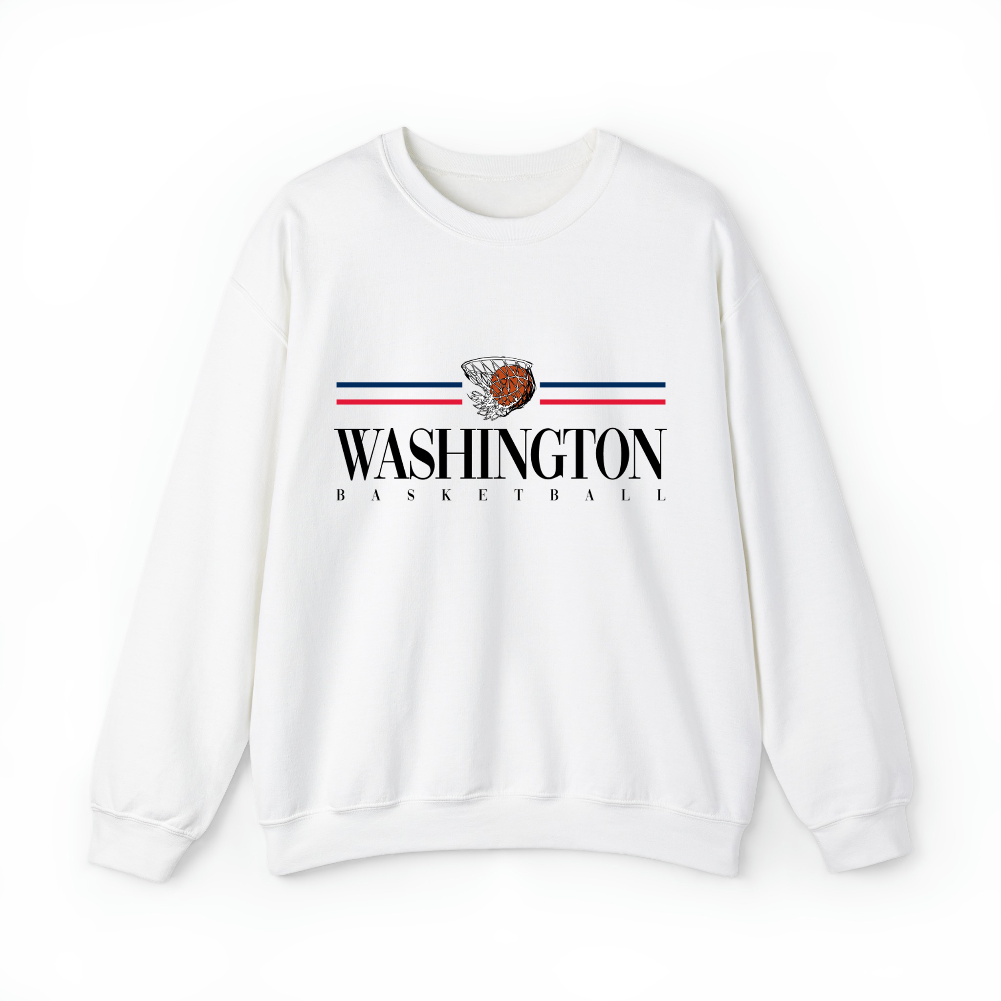 Washington Basketball Unisex Sweatshirt- White