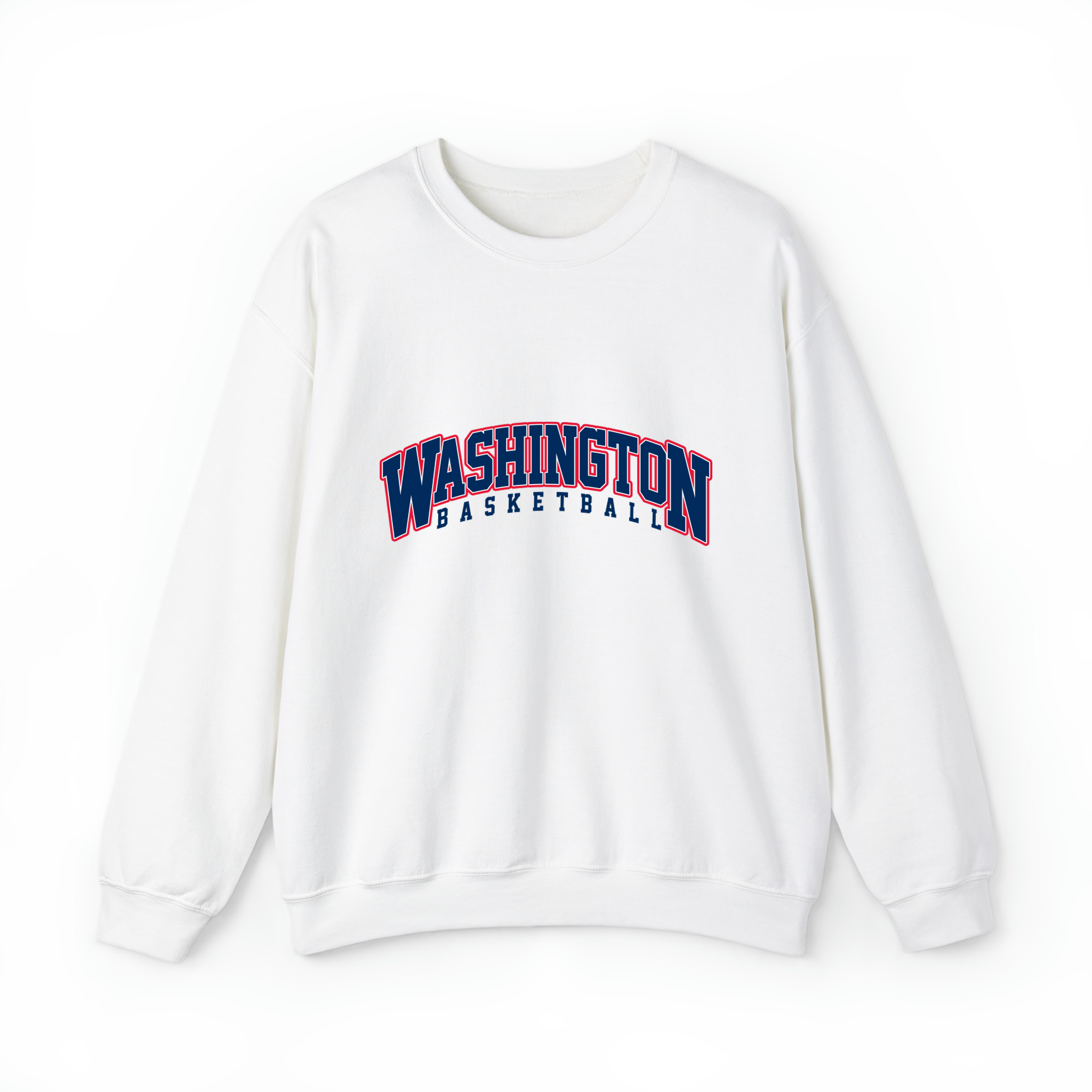 Washington Basketball Varsity Unisex Sweatshirt- White