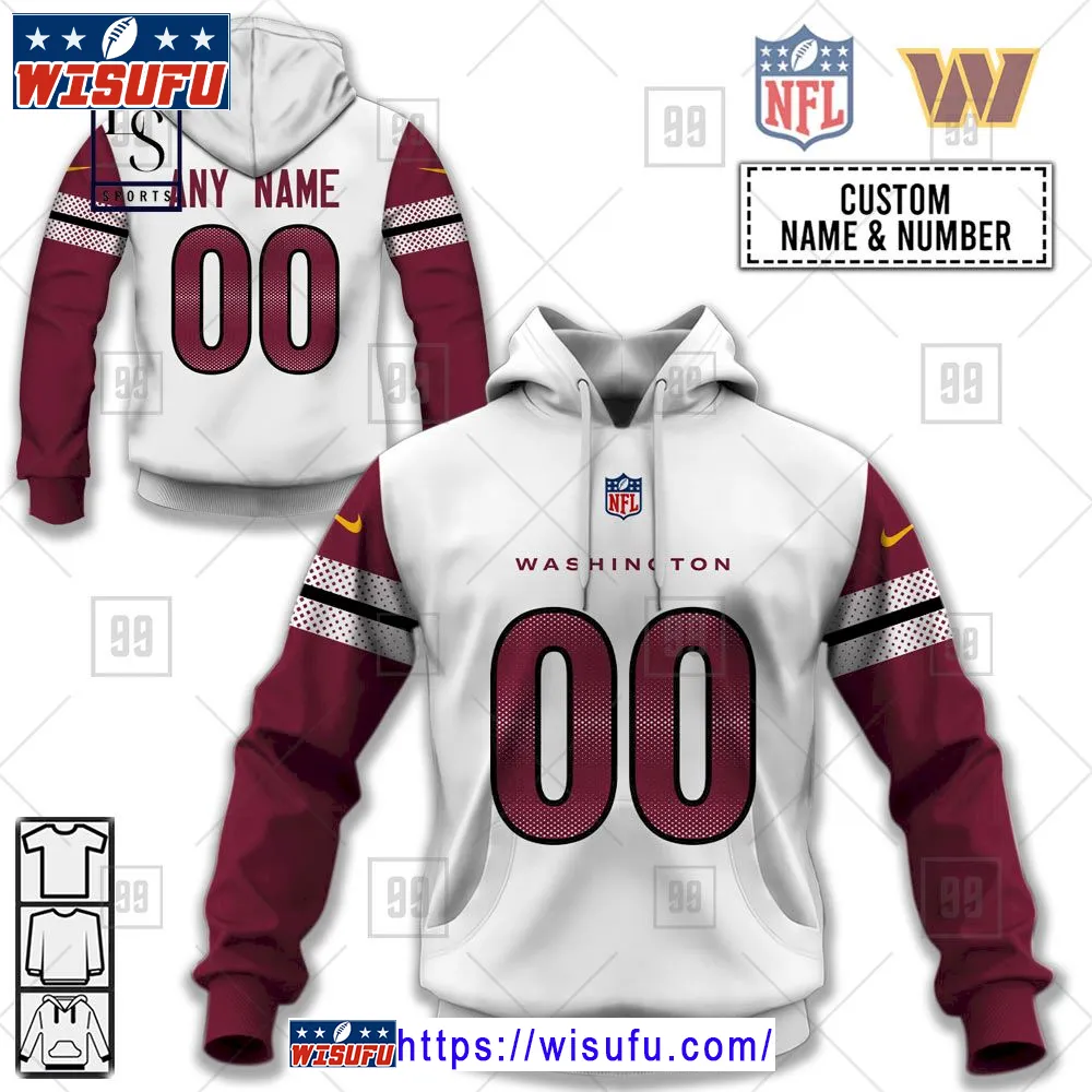 Washington Commanders Personalized NF.L Jersey Hoodie 3d