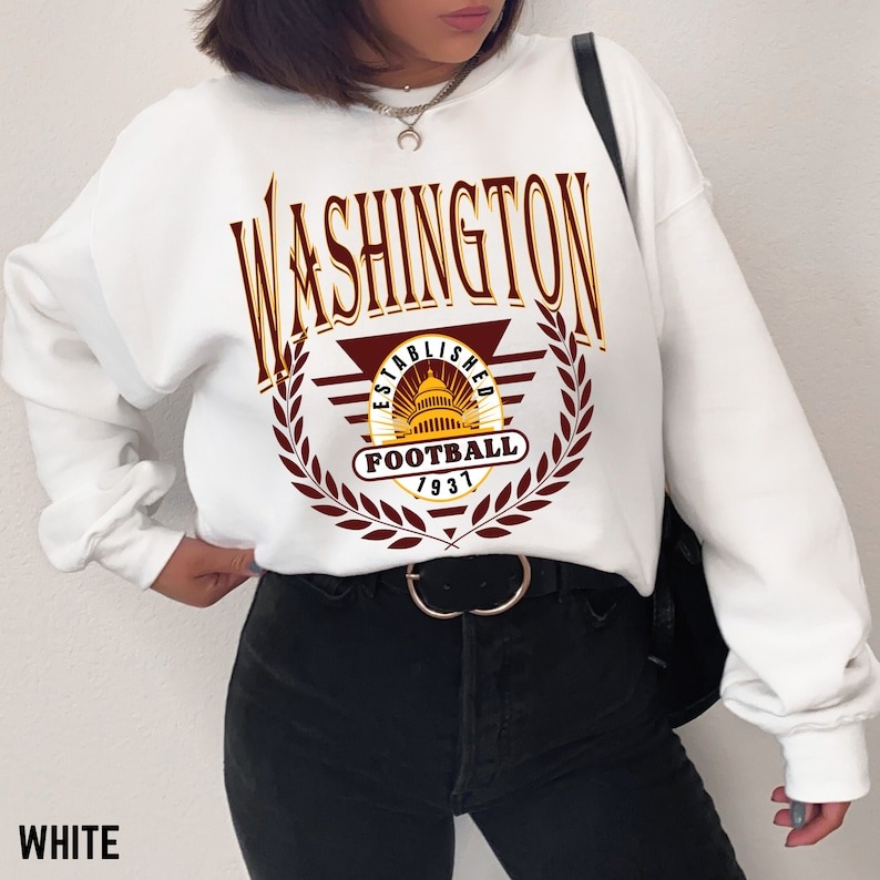 Washington DC Football Sweatshirt, Vintage Washington DC Unisex Sweatshir