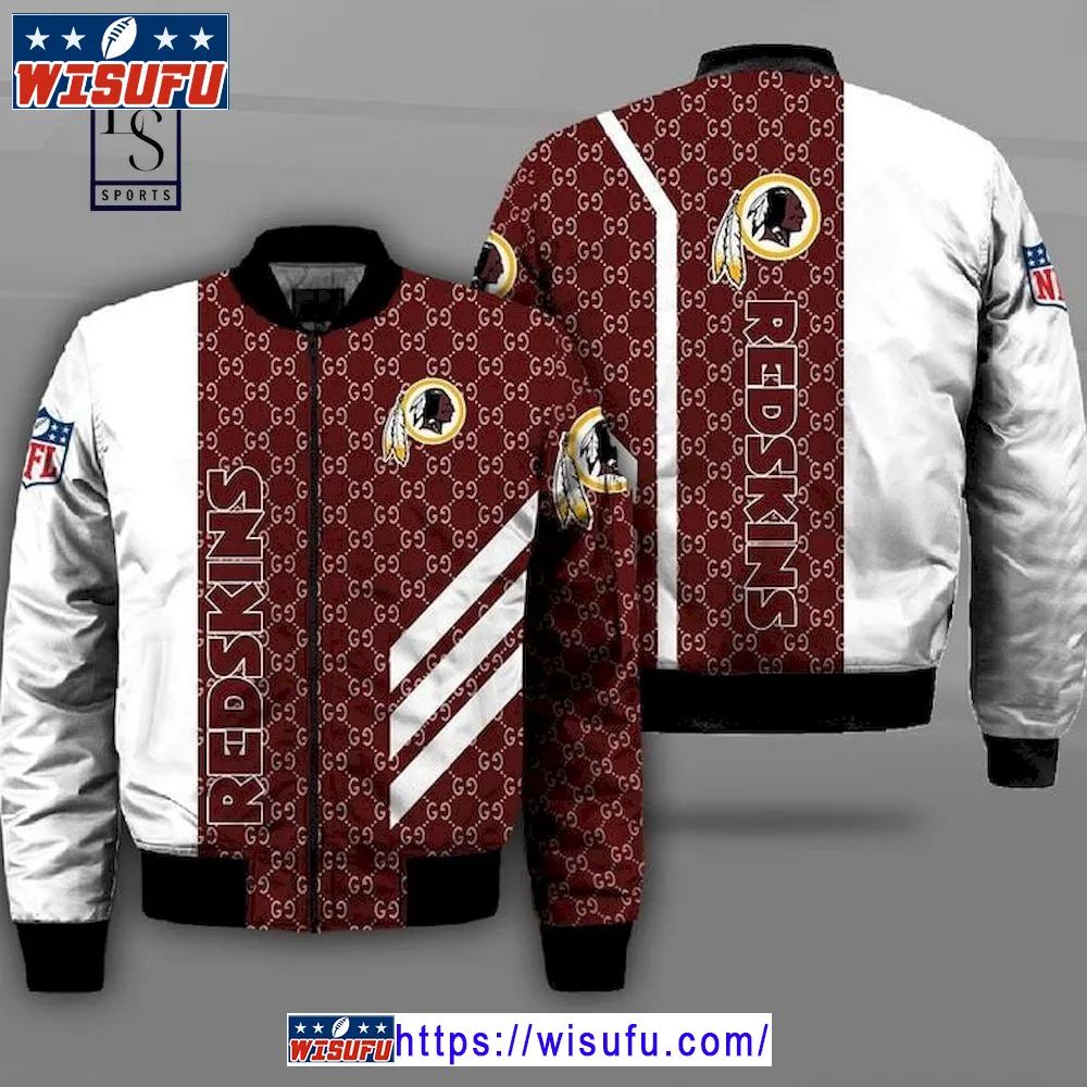 Washington Football Team Gucc.i Design NF.L Bomber Jacket