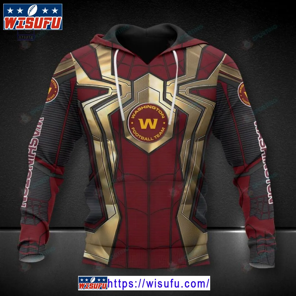 Washington Football Team Spiderman Design NF.L Hoodie