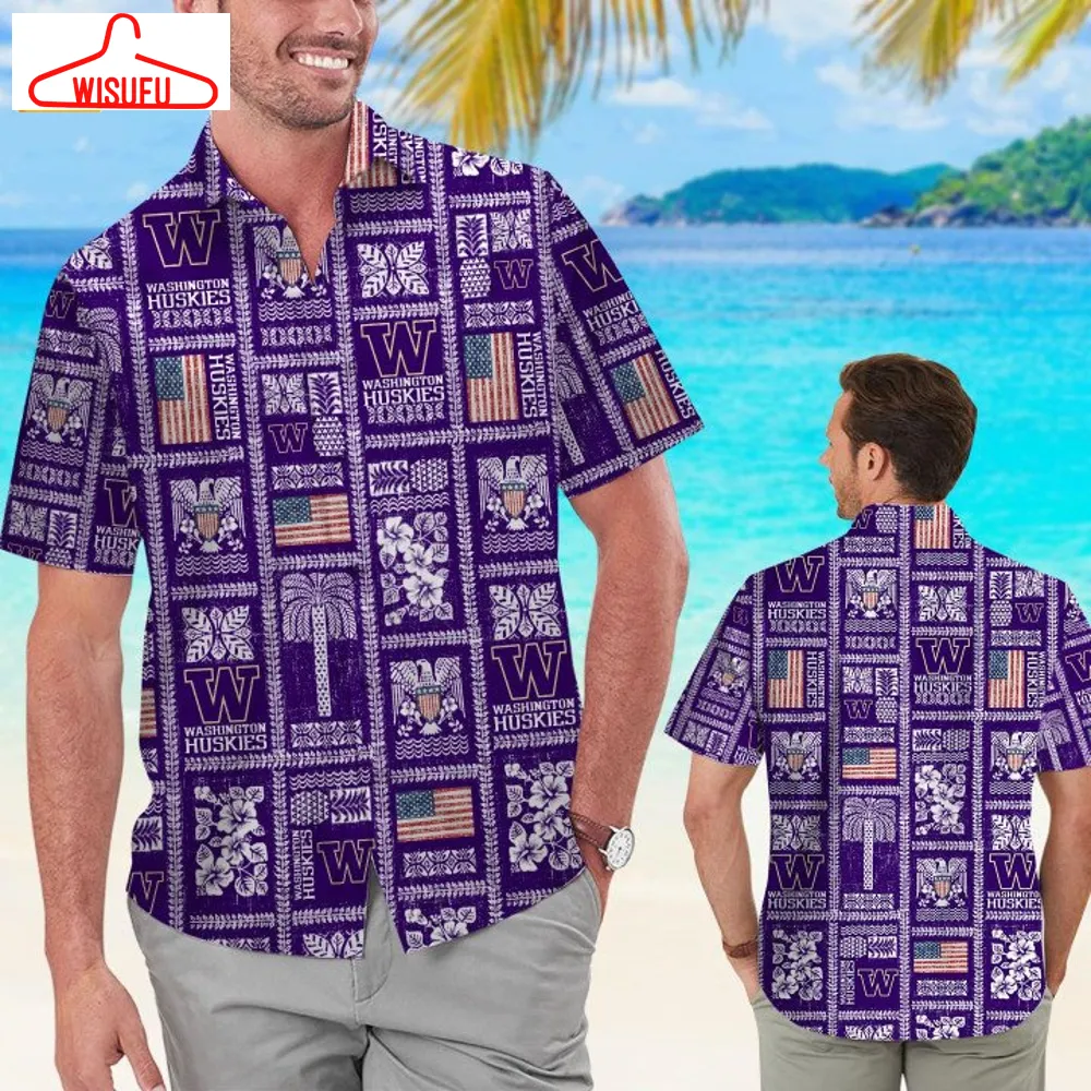 Washington Huskies Summer Commemorative Hawaiian Shirt, New Fashion Gifts