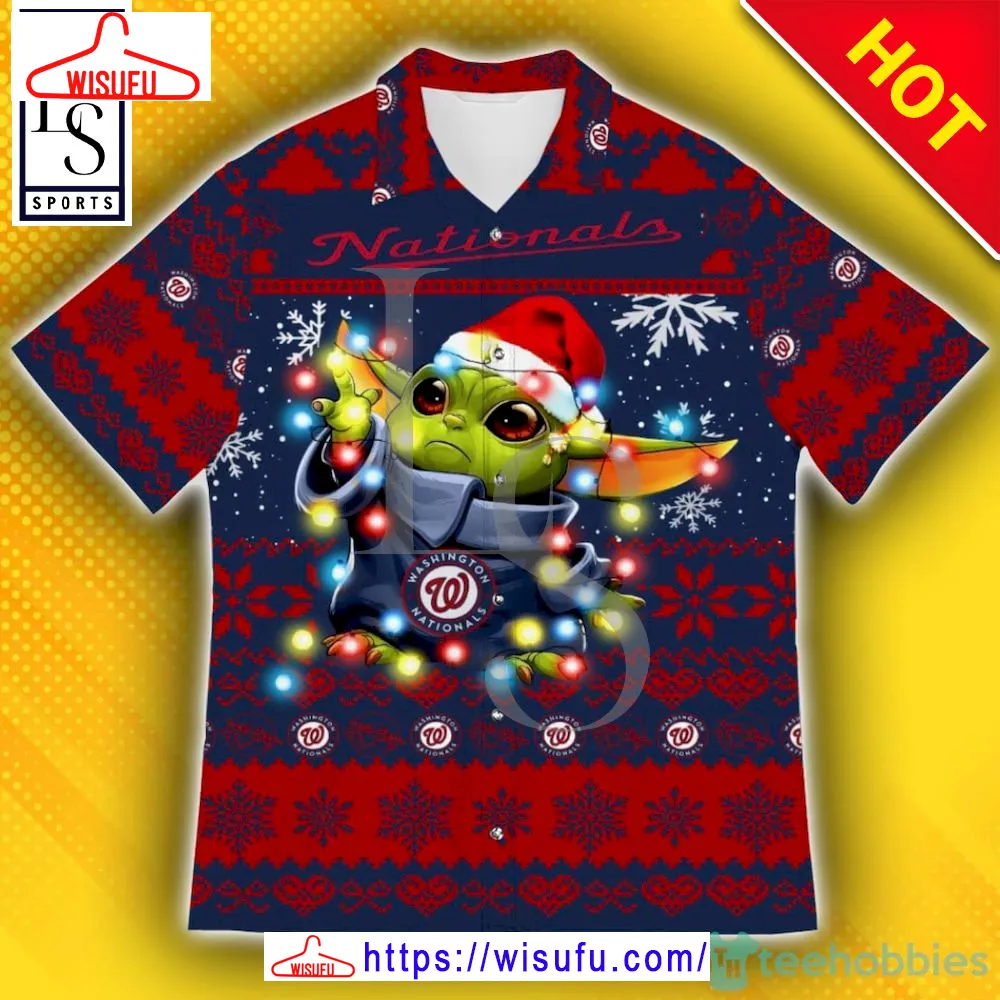 Washington Nationals Baby Yoda Star Wars Christmas Hawaiian Shirt, New Fashion Gifts