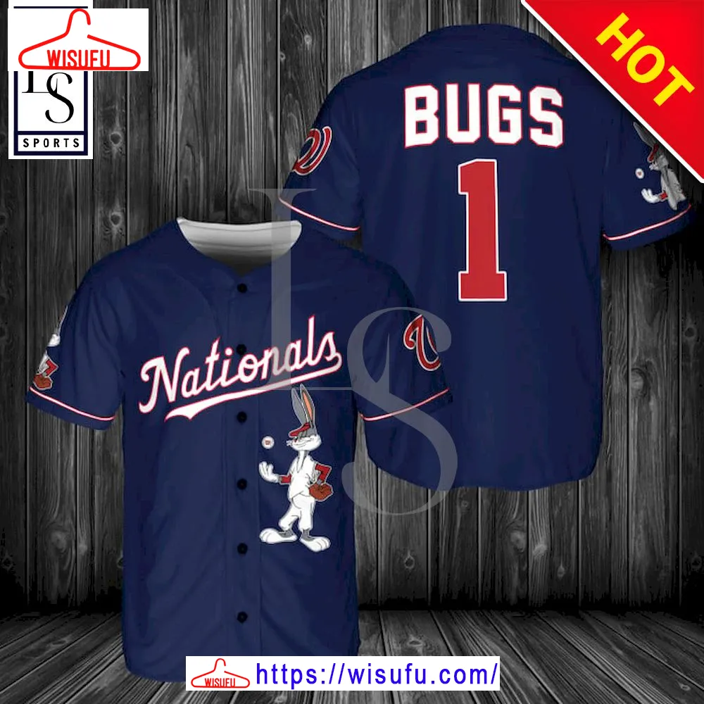 Washington Nationals Bugs Bunny Baseball Jersey, New Fashion Gifts