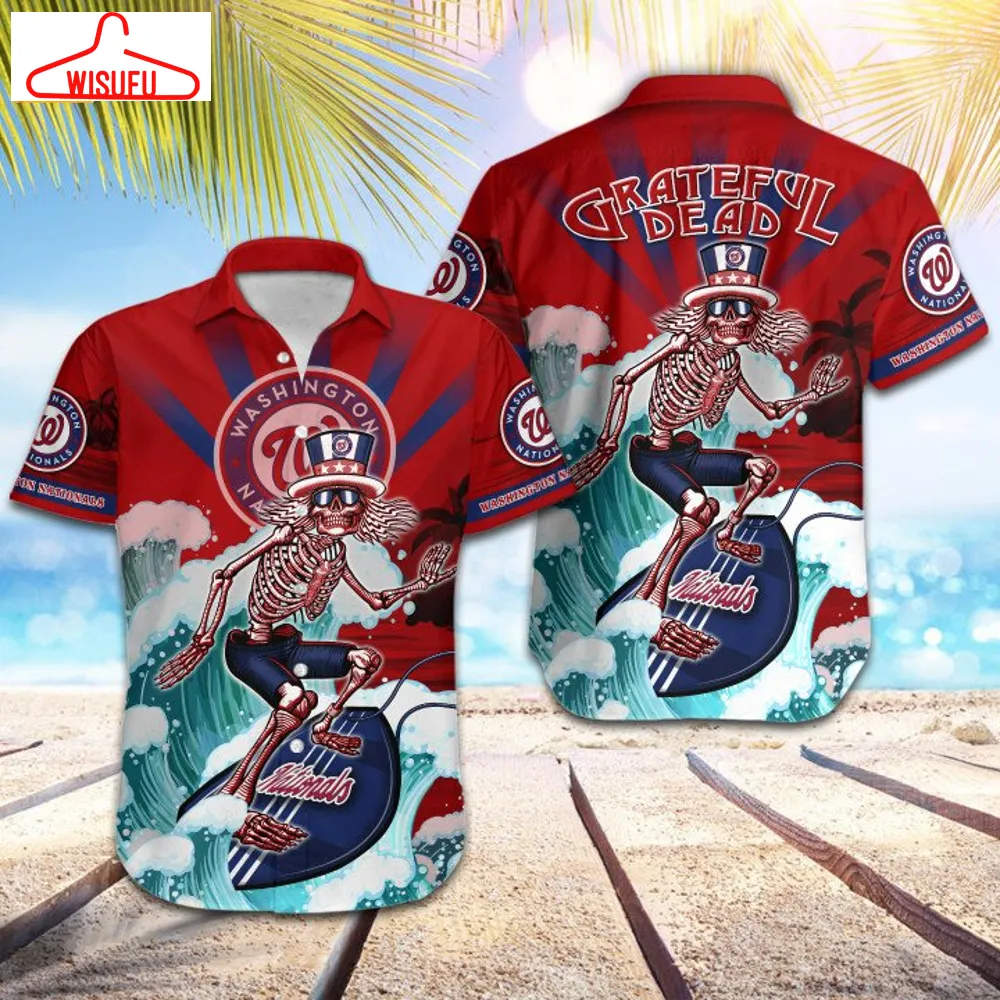 Washington Nationals Grateful Dead Hawaiian Shirt, New Fashion Gifts