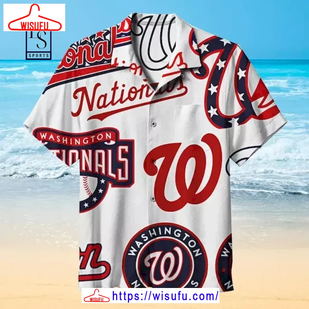 Washington Nationals Ml-b White Hawaiian Shirt, New Fashion Gifts