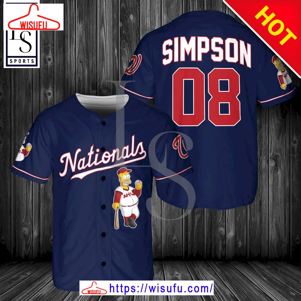 Washington Nationals Simpson Baseball Jersey, New Fashion Gifts