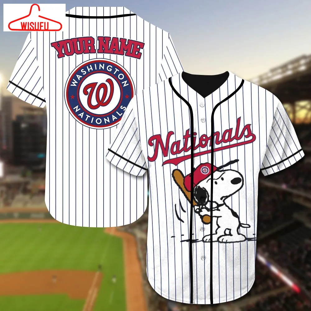 Washington Nationals Snoopy Ml-b Personalized Baseball Jersey, New Fashion Gifts Vtbl82571