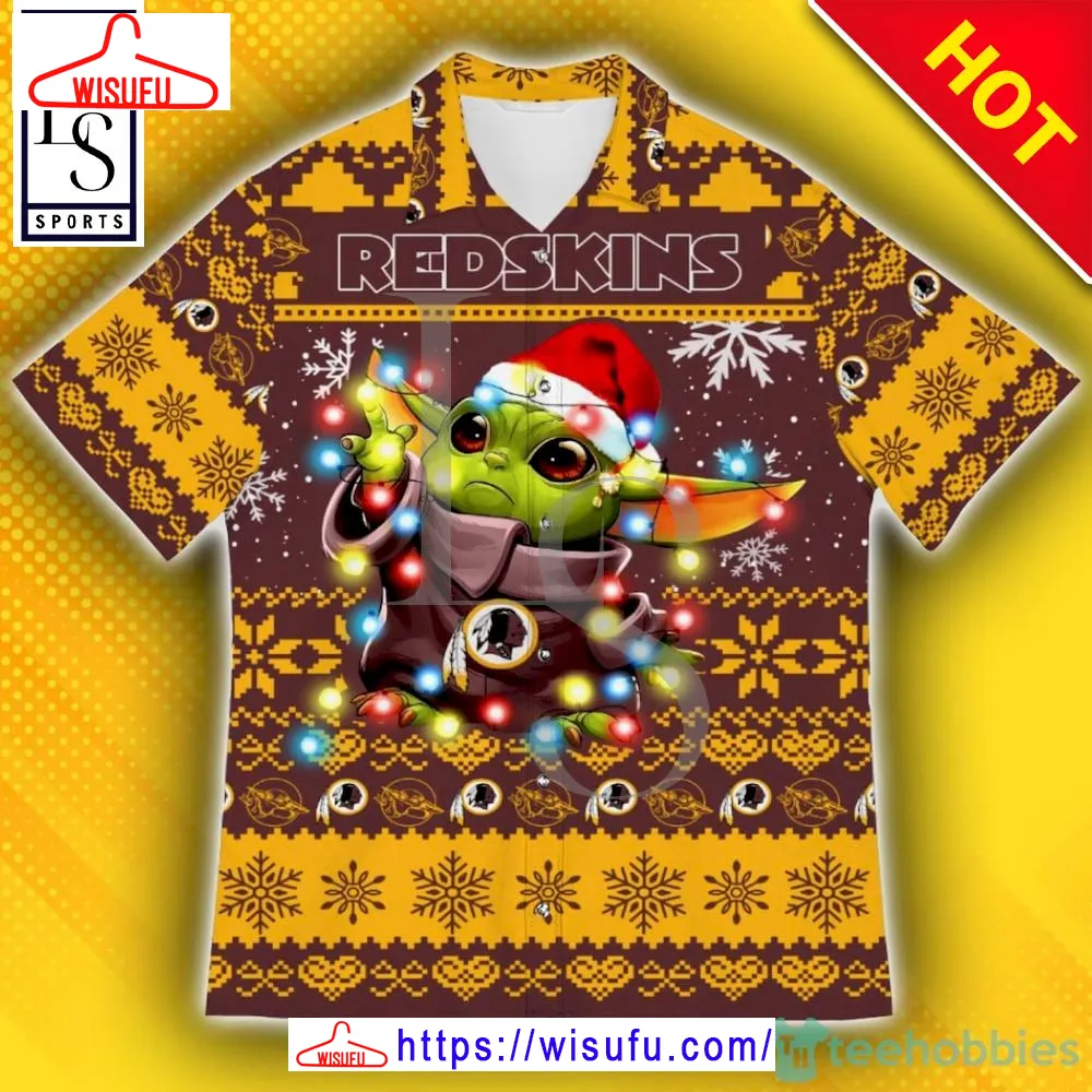 Washington Redskins Baby Yoda Star Wars Christmas Hawaiian Shirt, New Fashion Gifts