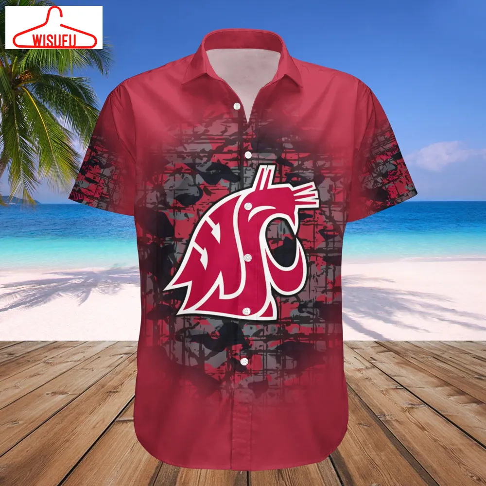 Washington State Cougars Camouflage Vintage Hawaiian Shirt, New Fashion Gifts