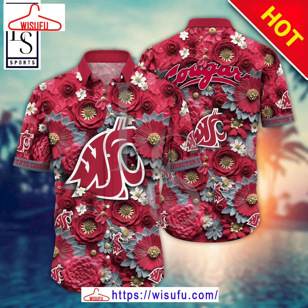 Washington State Cougars N-caa Trending Summer Hawaiian Shirt, New Fashion Gifts