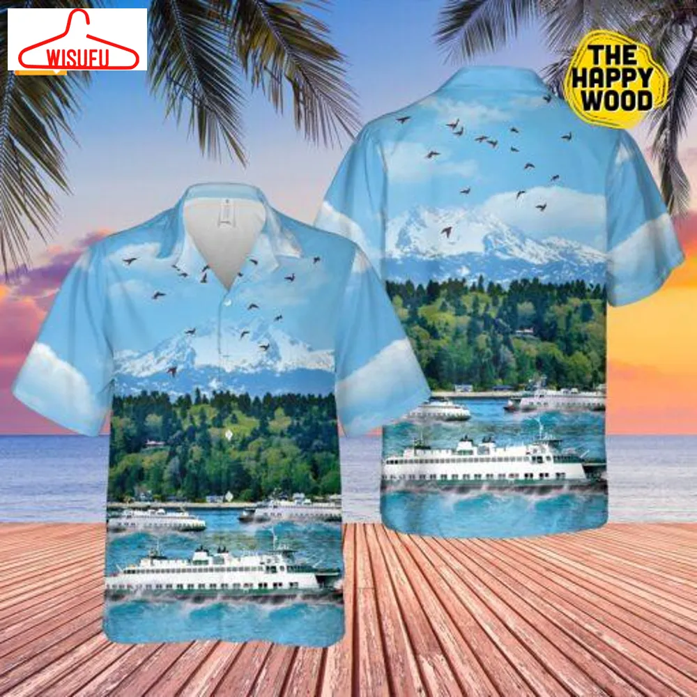 Washington State Ferries Mv Tillikum Hawaiian Shirt, New Fashion Gifts