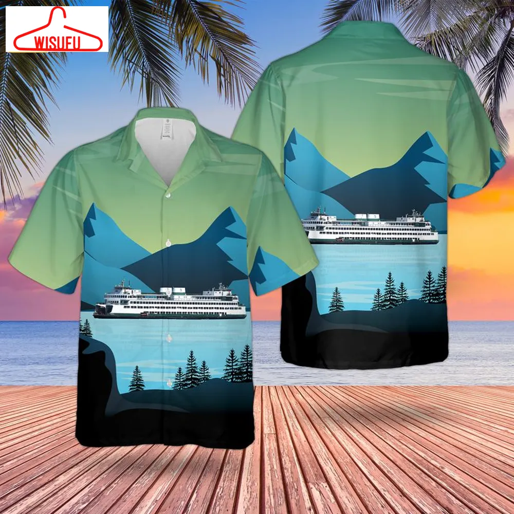 Washington State Ferry Mv Hyak Hawaiian Shirt, New Fashion Gifts