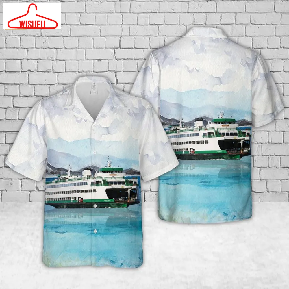 Washington State Ferry Mv Spokane Hawaiian Shirt, New Fashion Gifts