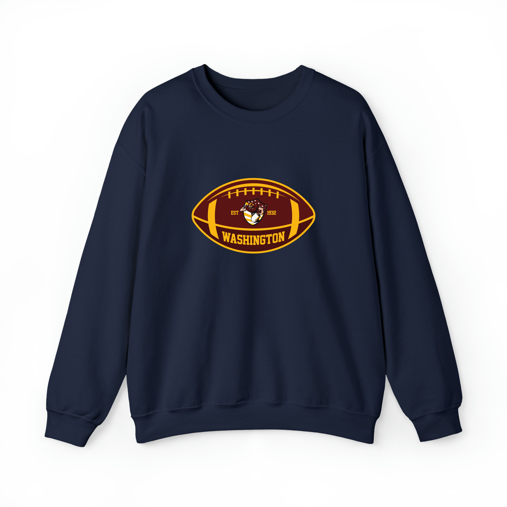 Washington Team Colors Football Unisex Sweatshirt-Navy