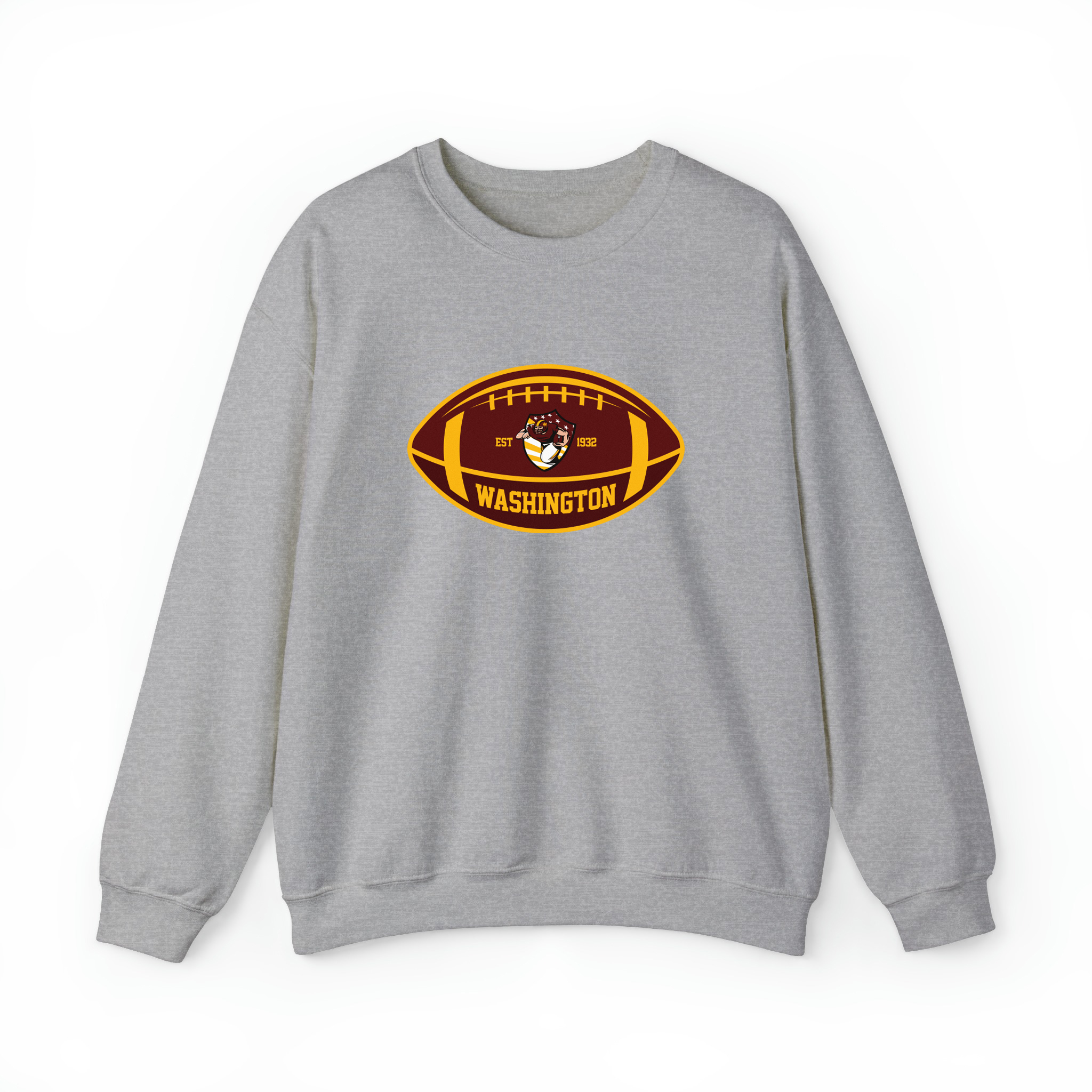 Washington Team Colors Football Unisex Sweatshirt-Sport Grey