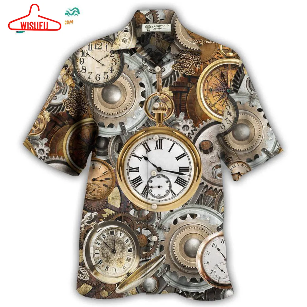 Watch Pocket Watch Vintag-e Style Hawaiian Shirt- Wisufu Aloha