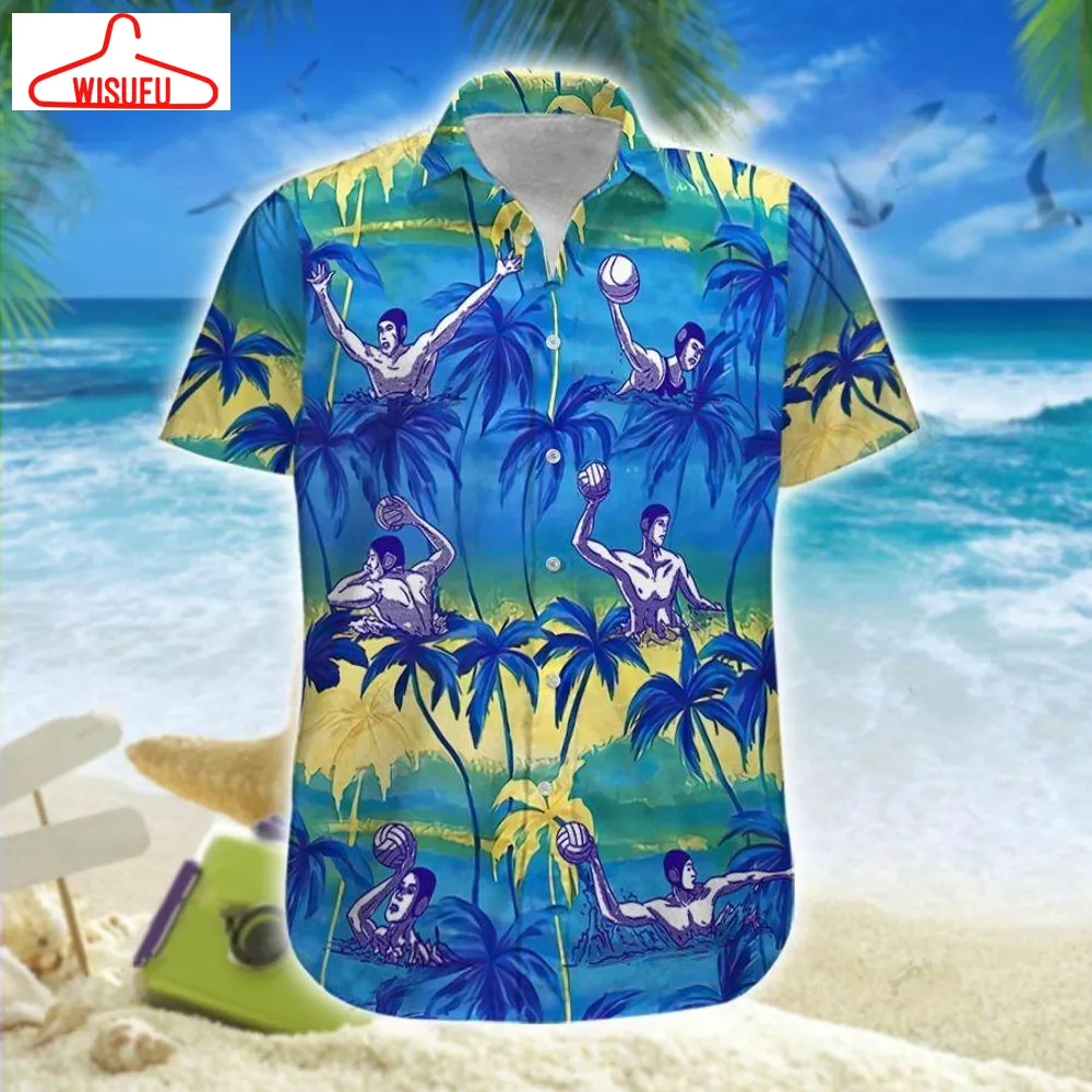 Water Volleyball Palm Hawaiian Shirt - For Men& Women - New Winter Fashion Shirt Gift For Family, New Fashion Gifts