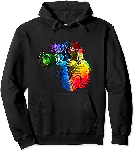 Watercolor Camera Art Photography Lovers Photographer Gifts Pullover Hoodie