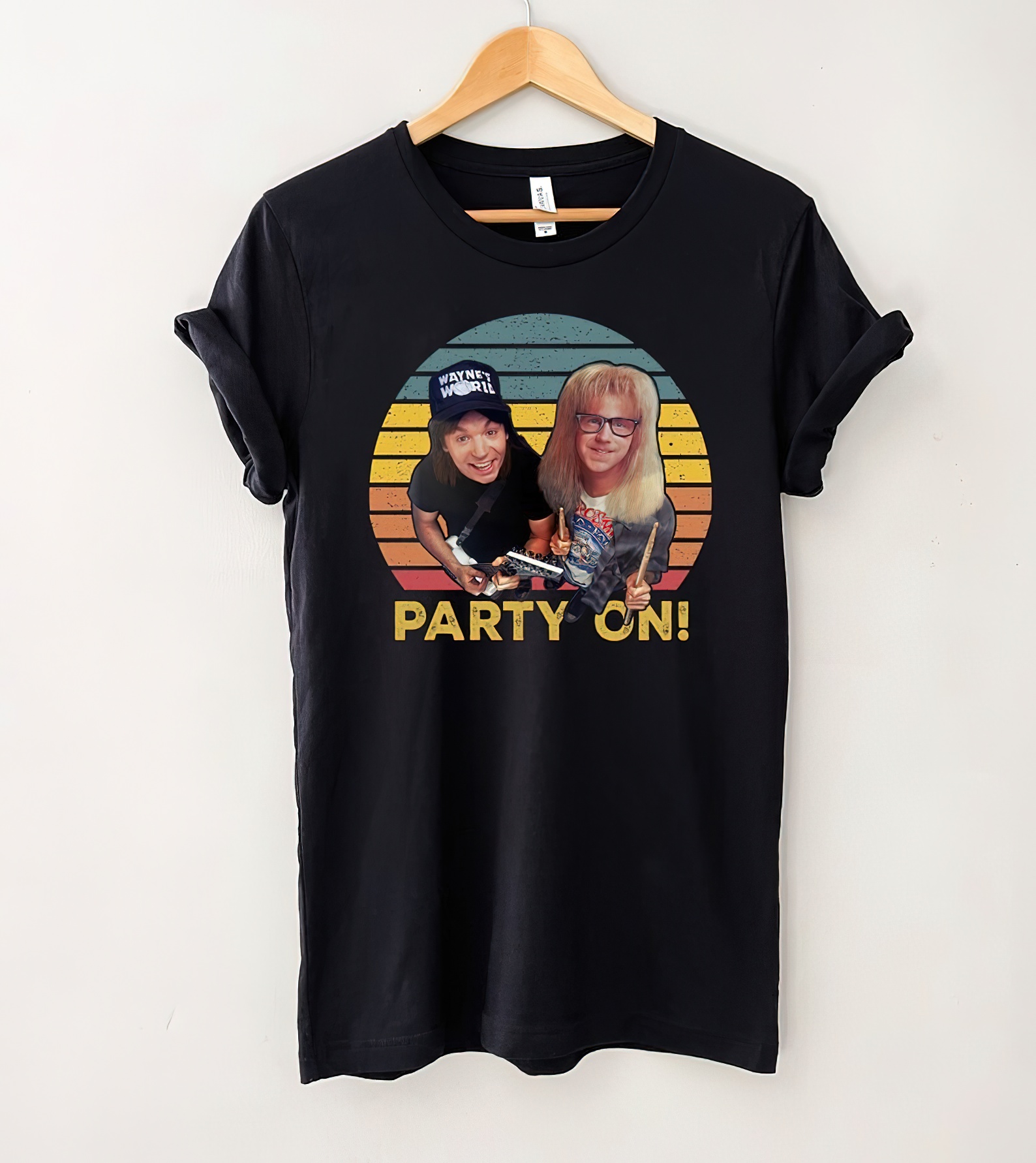 Wayne's World Retro Vintage T-Shirt, Party On Vintage T-Shirt, Wayne's World Shirt, Wayne and Garth 90s Shirt, Gift Tee For Women And Men-gigapixel-standard-scale-2_00x