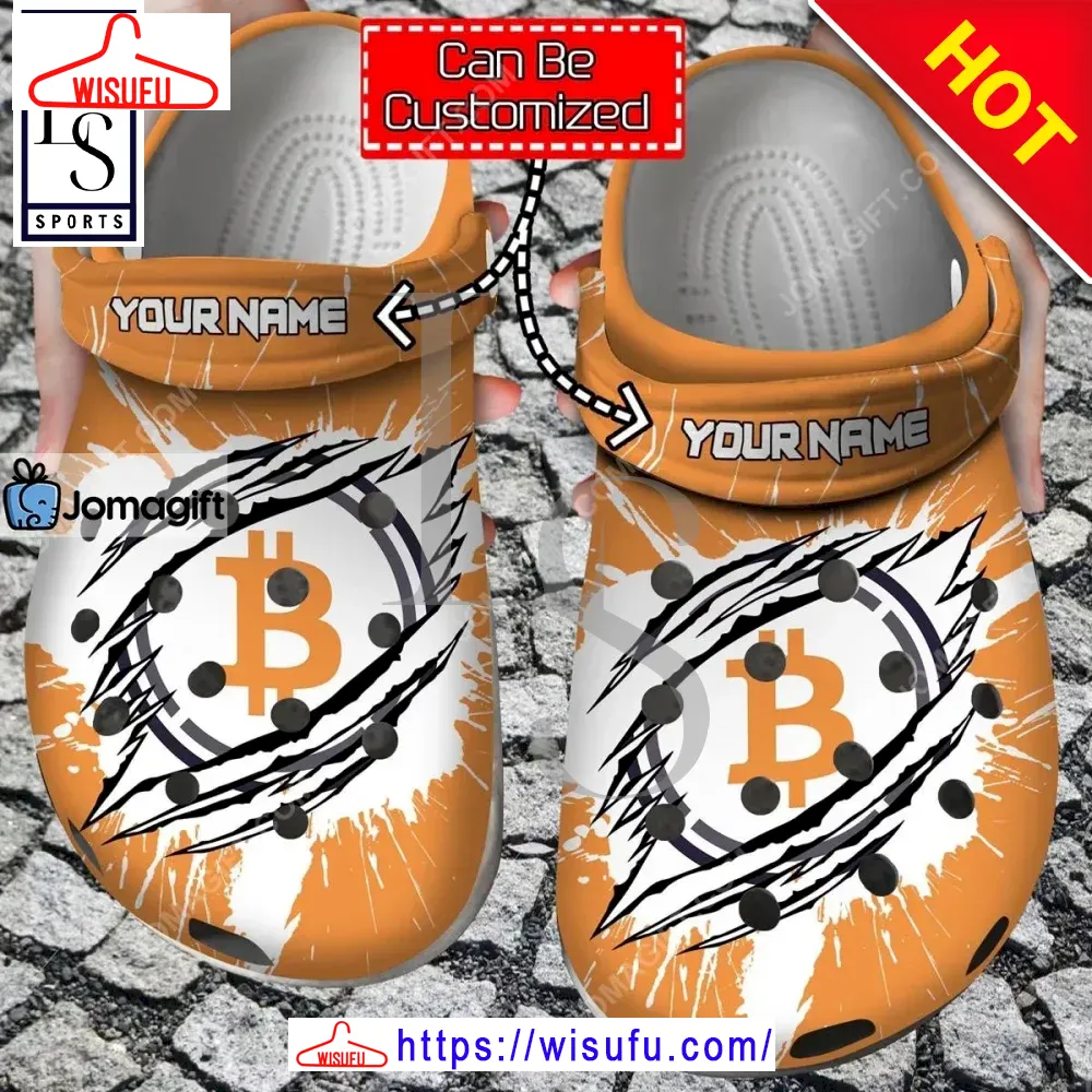 Wbtc Coin Ripped Through Clogs Clog Shoes