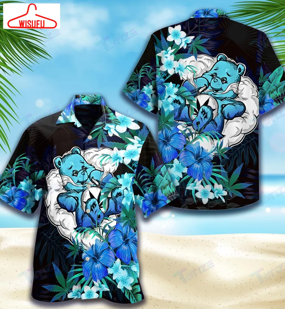 Weed Tropical Bear All Over Printed Hawaiian Shirt Size S - 5xl, New Hawaiian Holiday Outfits, New Fashion Gifts