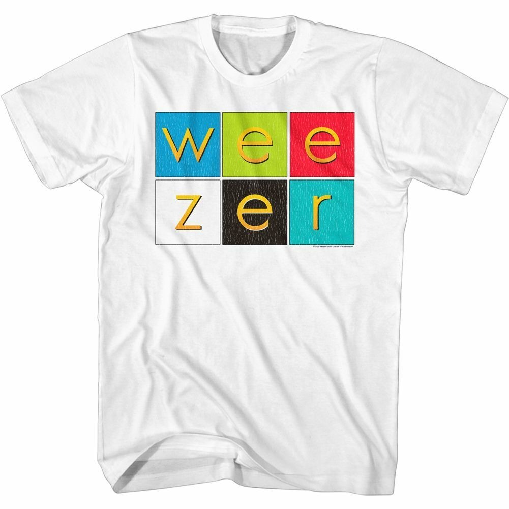 Weezer Album Color Squares White T-Shirt