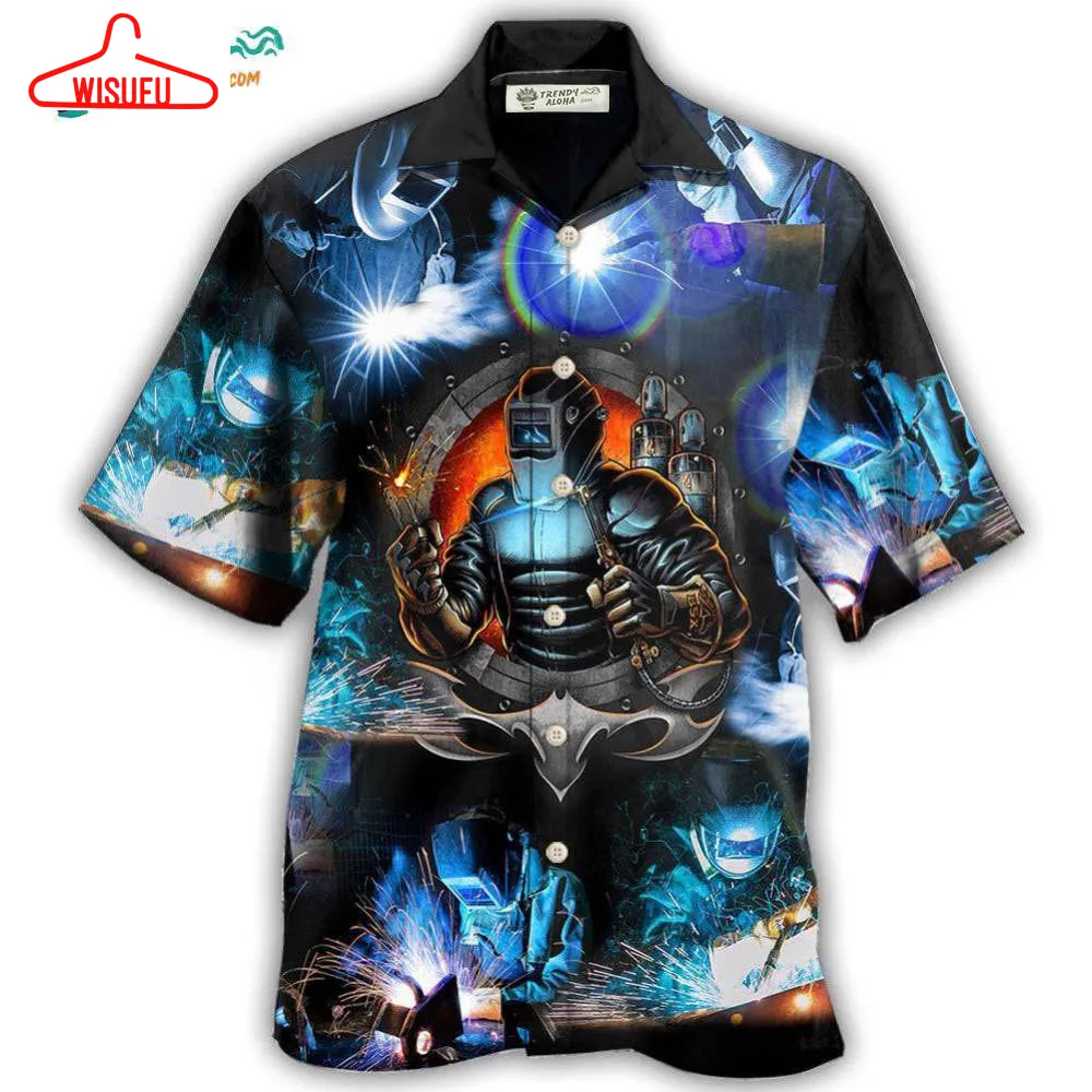 Welder Stunning Night With Blue Style Hawaiian Shirt- Wisufu Aloha