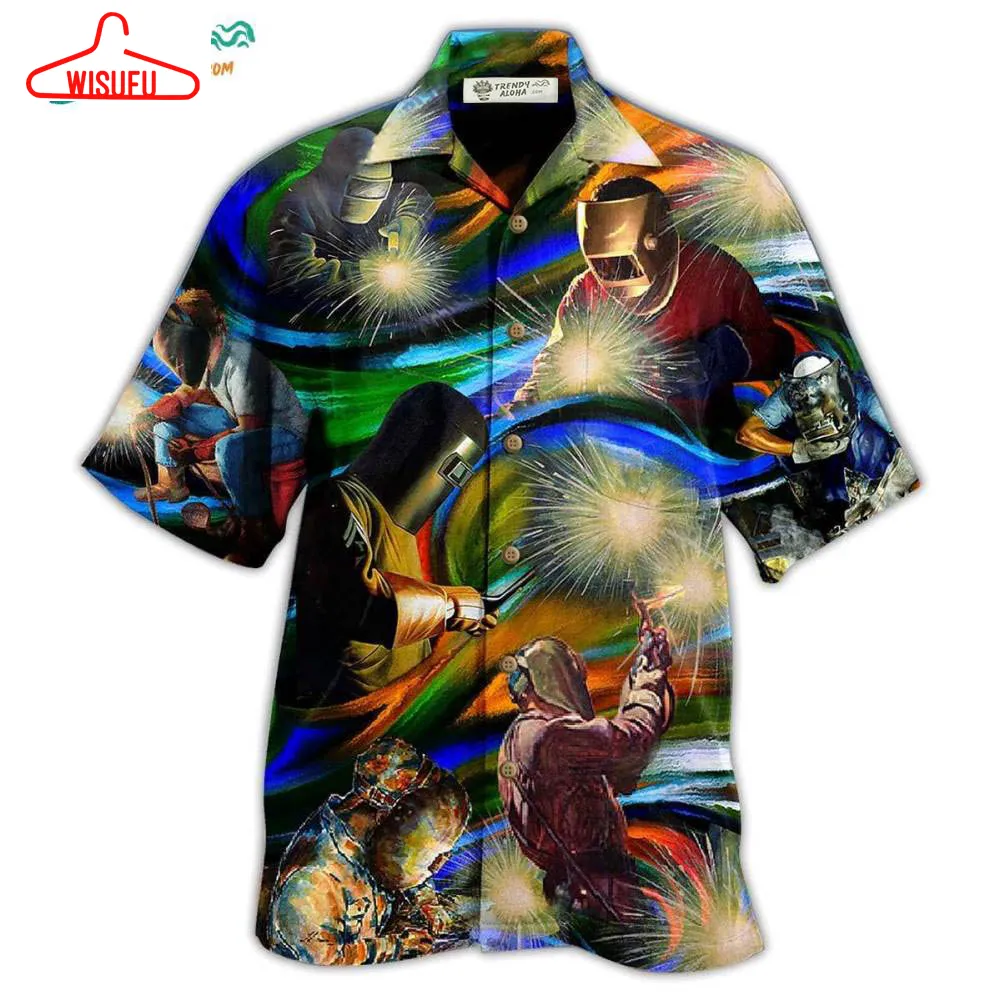 Welder Yes I Know I Am On Fire, Let Me Finish This Weld Hawaiian Shirt- Wisufu Aloha