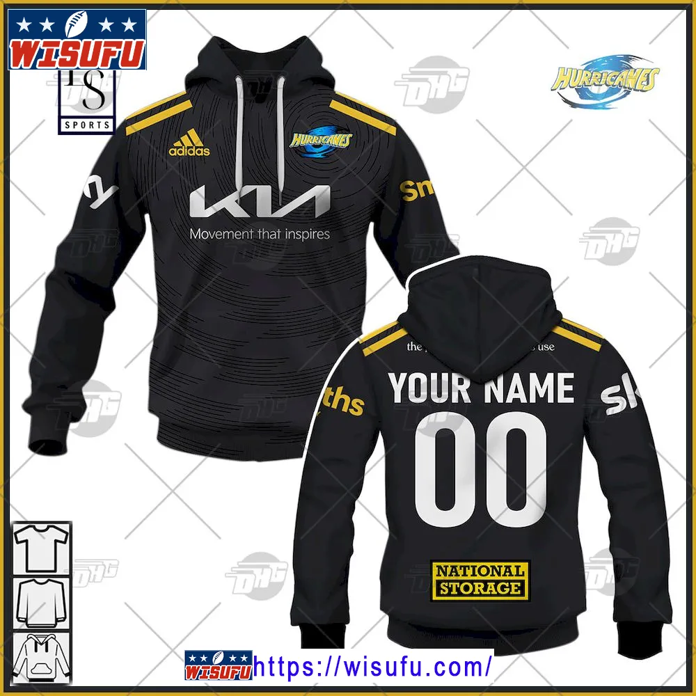 Wellington Hurricanes Away Personalized Hoodie New