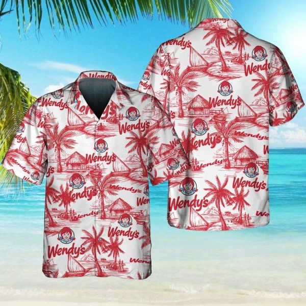 Wendyâs Food Shirt, Tropical Flower Aloha Hawaiian Shirt And Short For Men And Women