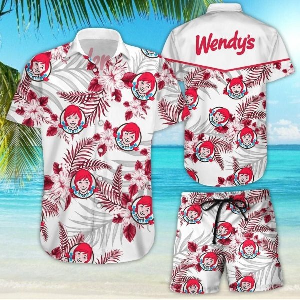 Wendyâs Tropical Flower Aloha Hawaiian Shirt And Short For Men And Women