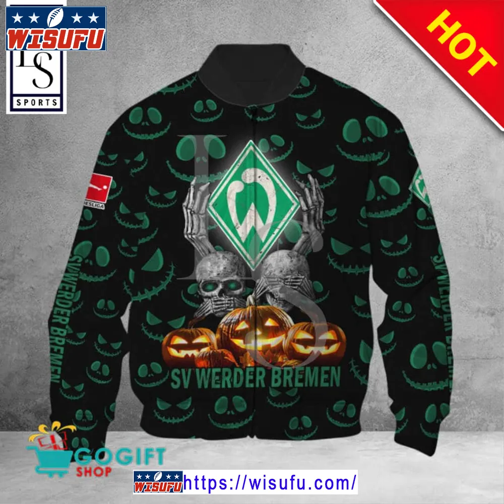 Werder Bremen Bundesliga Halloween Pumpkin Bomber Jacket