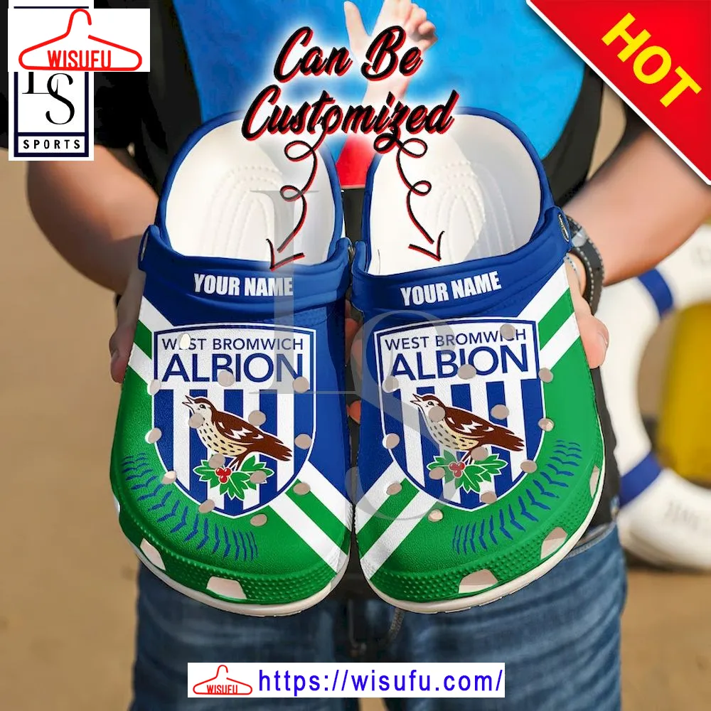 West Bromwich Custom Name Clogs Shoes