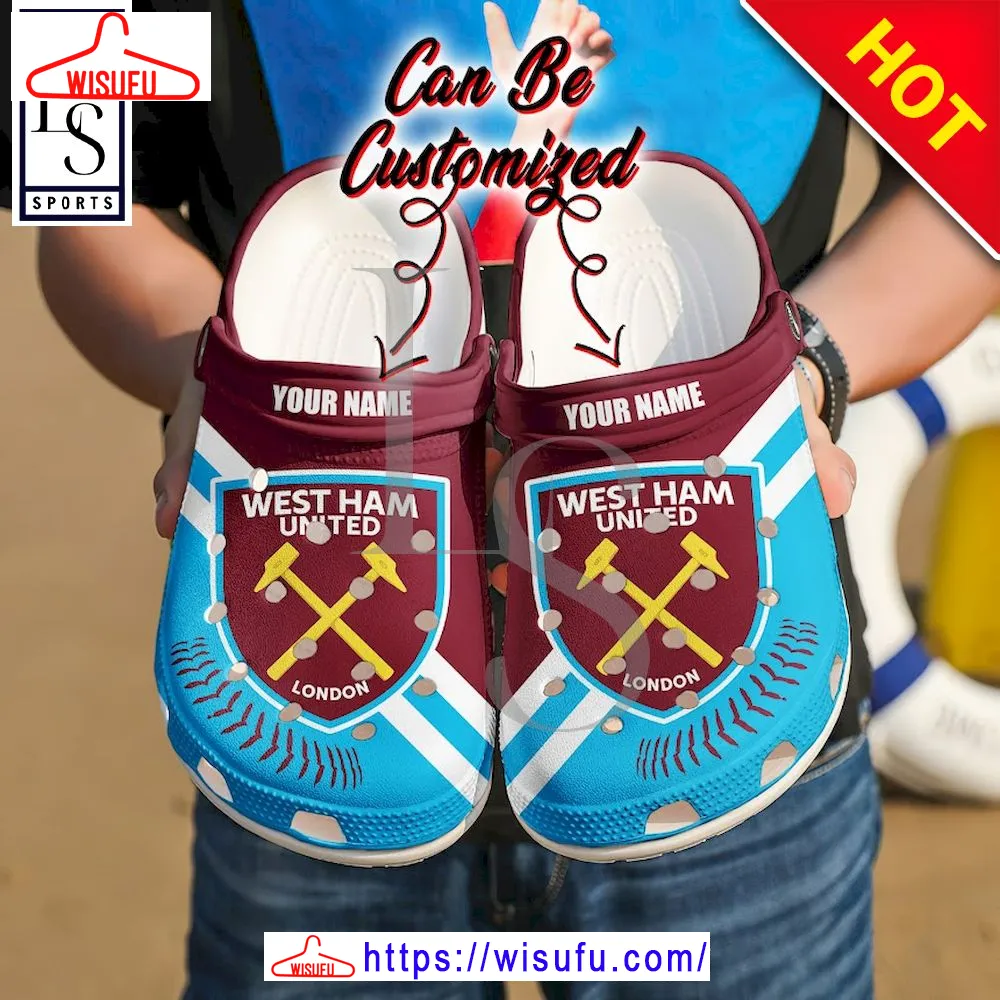 West Ham Custom Name Clogs Shoes