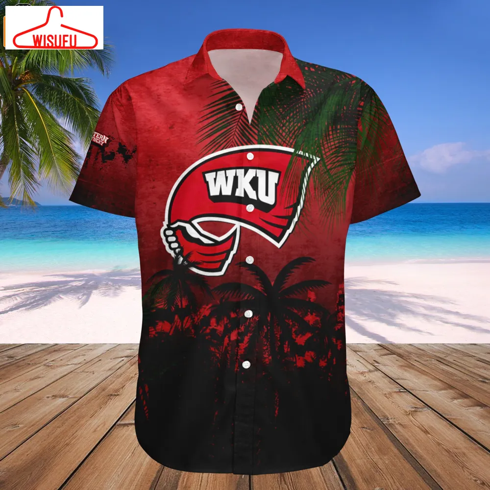 Western Kentucky Hilltoppers Coconut Tree Tropical Grunge Hawaiian Shirt, New Fashion Gifts