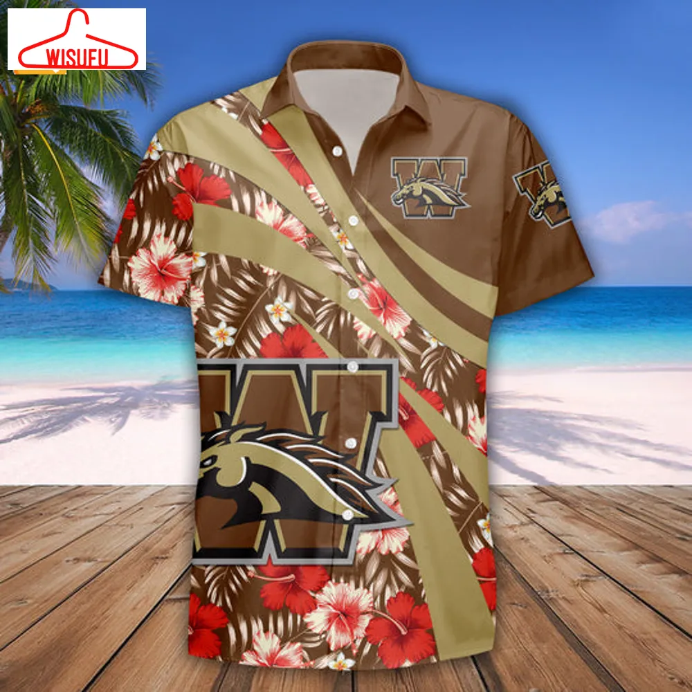 Western Michigan Broncos Hibiscus Sport Hawaiian Shirt, New Fashion Gifts