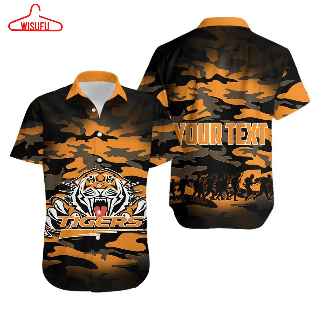 Wests Tigers Hawaiian Shirt Anzac Day Army Patterns Th4, New Hawaiian Holiday Outfits, New Fashion Gifts