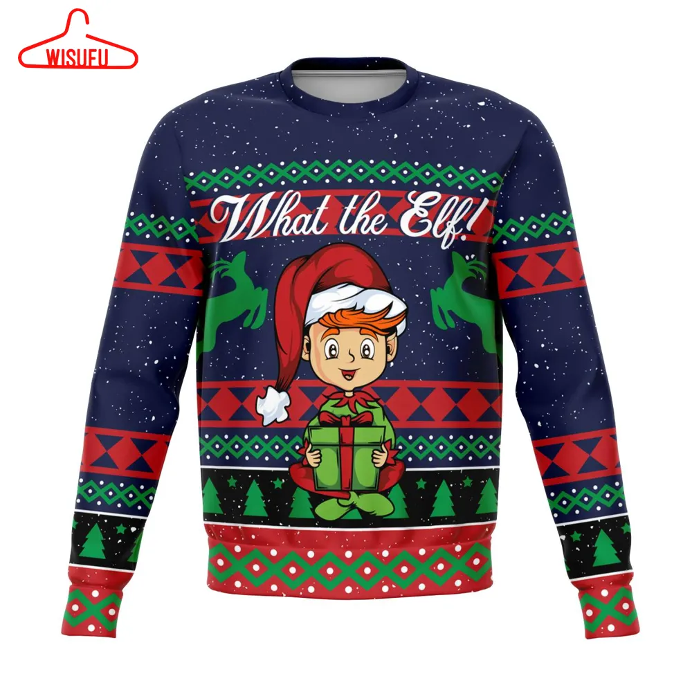 What The Elf, All Over Print 3d Ugly Christmas Sweater, New Winter Shirt Gift For Family