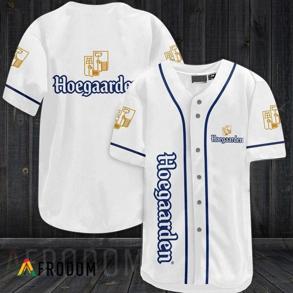 White Hoegaarden Beer Baseball Jersey