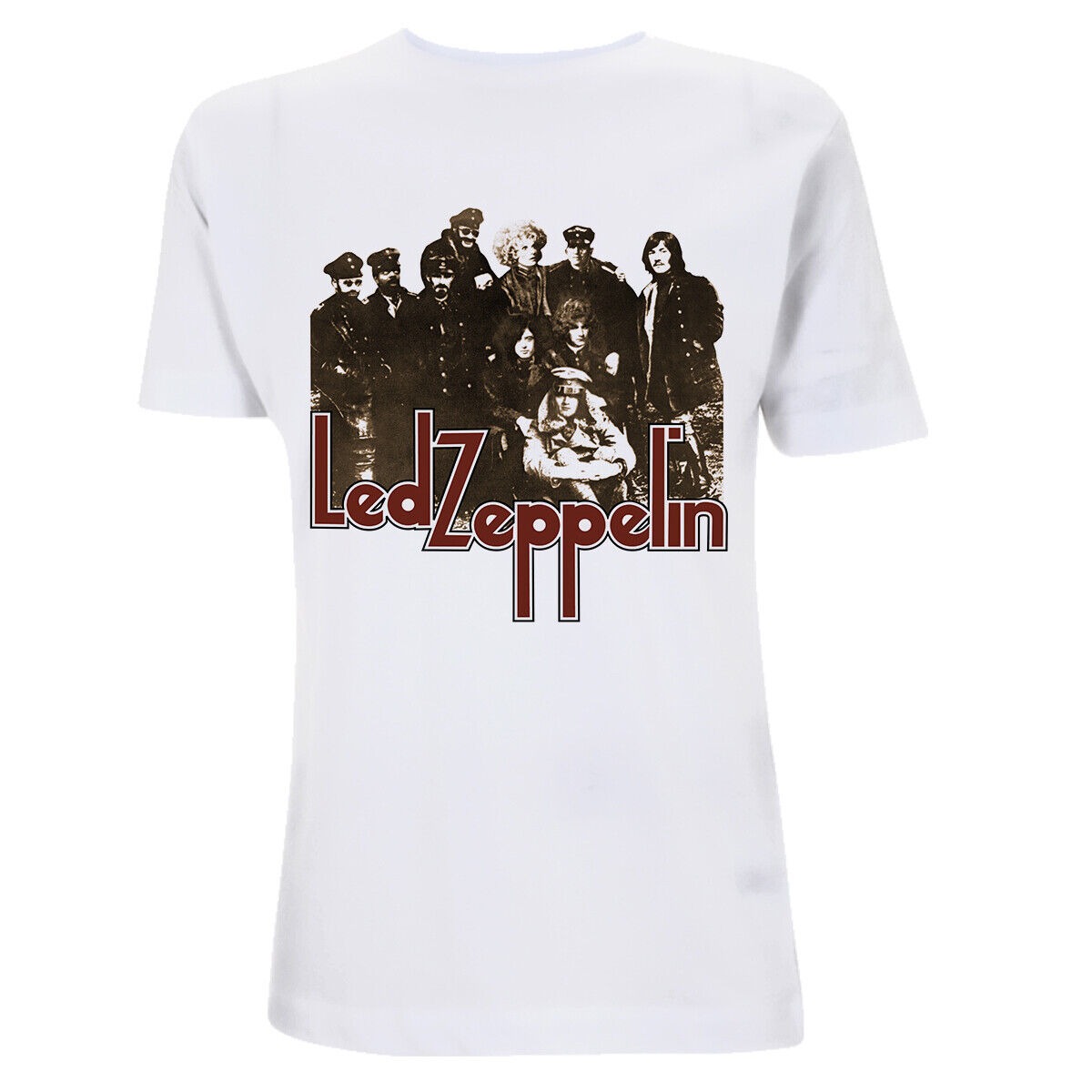 White Led Zeppelin II Album Cover Official Tee T-Shirt Mens Unisex