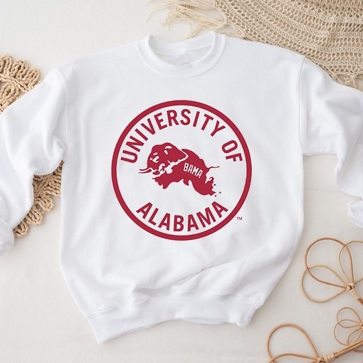 White Vintage âBama Tee For Fans Unisex Sweatshirt