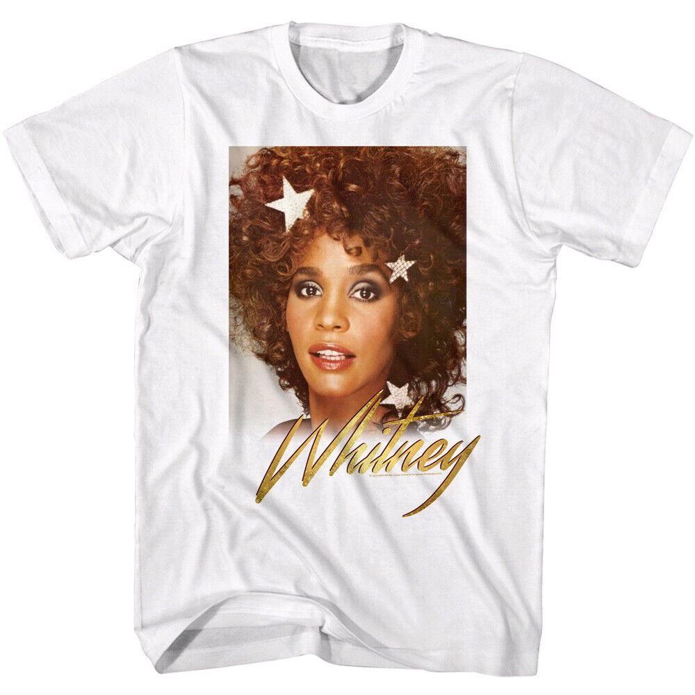 Whitney Houston Closeup Stars Men's T-Shirt The Voice Legendary R&B Singer