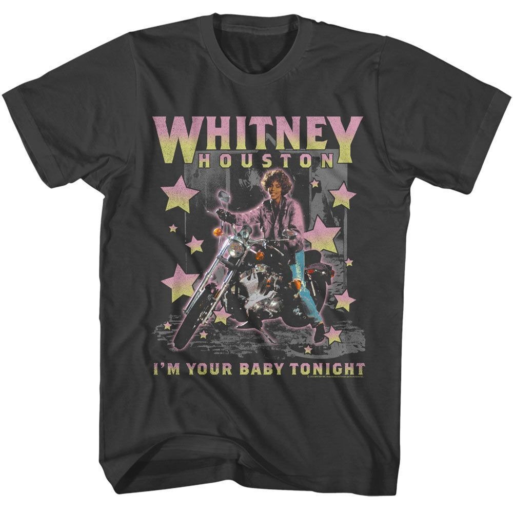 Whitney Houston Motorcycle Stars Music Shirt