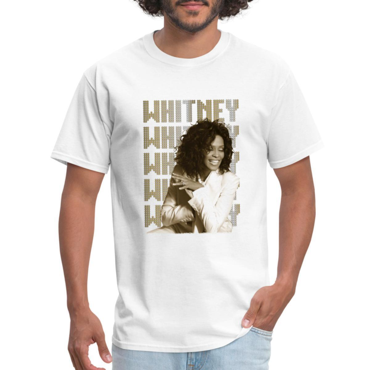 Whitney Houston Name Tag And Photo Men's T-Shirt