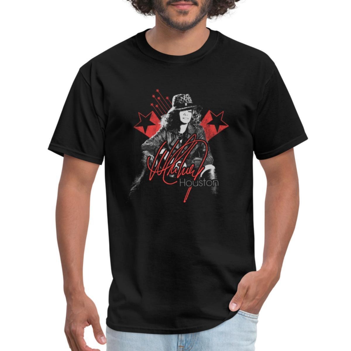 Whitney Houston Picture And Signature Men's T-Shirt