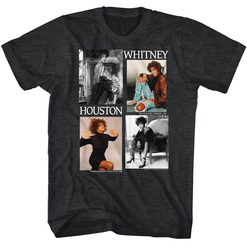 Whitney Houston Picture Blocks Music Shirt