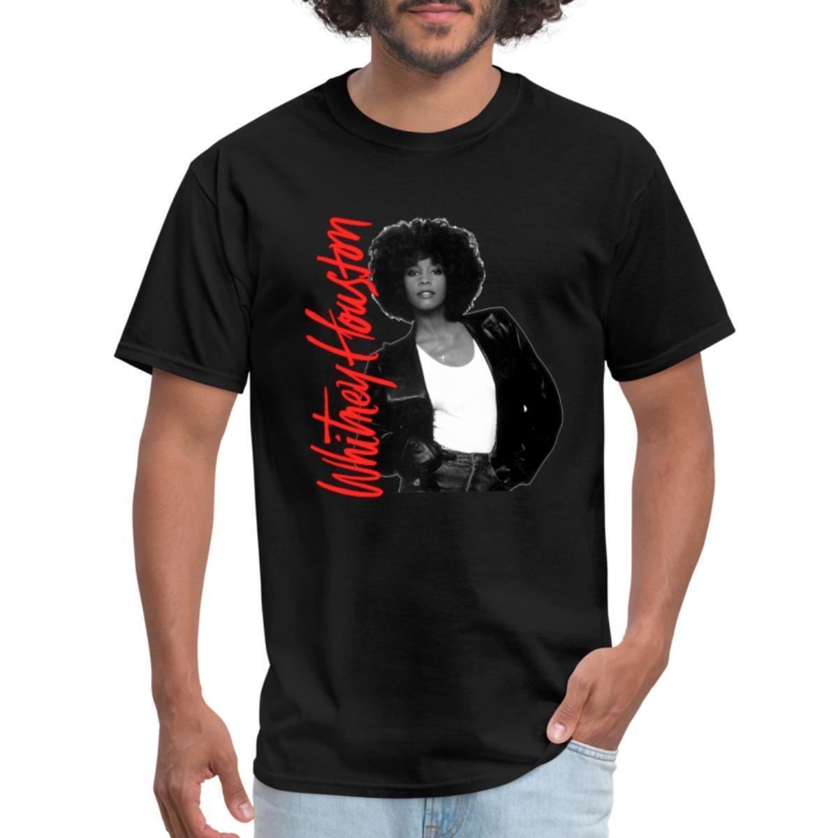 Whitney Houston Pink Nameplate And Photo Men's T-Shirt