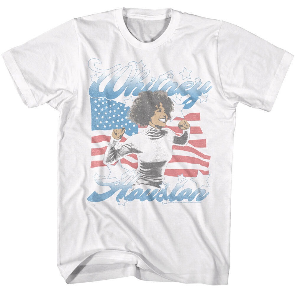 Whitney Houston Star Spangled Singer Men's T Shirt